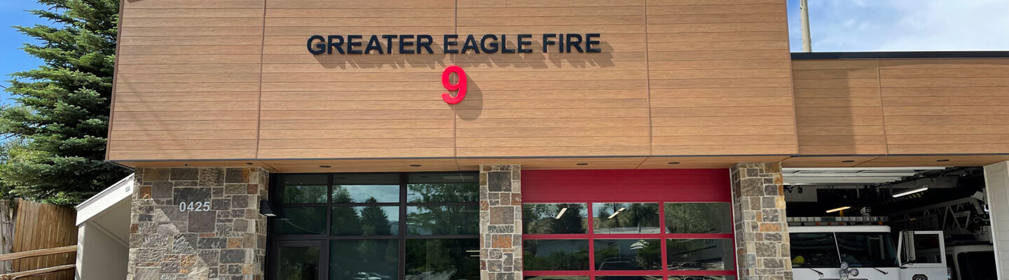 Image of the front of Eagle Fire Station 9